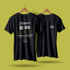Half Drunk Club 2026 line-up tee